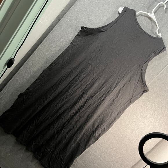 Candace Cameron Bure Sunkissed Regular Midi T-Shirt Dress Washed Black Size 3X - Picture 13 of 14